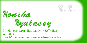 monika nyulassy business card